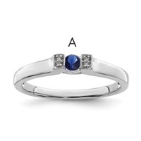 14K White Gold Family Jewelry Diamond Semi-Set Ring view 1