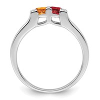 14K White Gold Family Jewelry Diamond Semi-Set Ring view 3