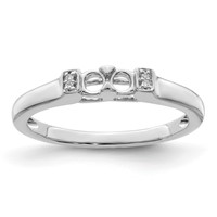 14K White Gold Family Jewelry Diamond Semi-Set Ring view 5