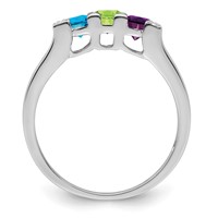 14K White Gold Family Jewelry Diamond Semi-Set Ring view 3