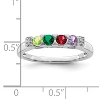 14K White Gold Family Jewelry Diamond Semi-Set Ring view 4