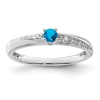 14K White Gold Family Jewelry Diamond Semi-Set Ring view 2