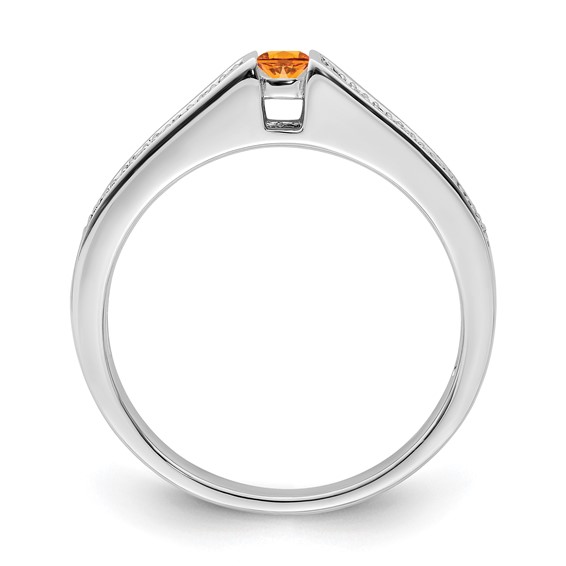 Birthstone and Diamond Mother's Ring