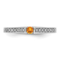14K White Gold Family Jewelry Diamond Semi-Set Ring view 5