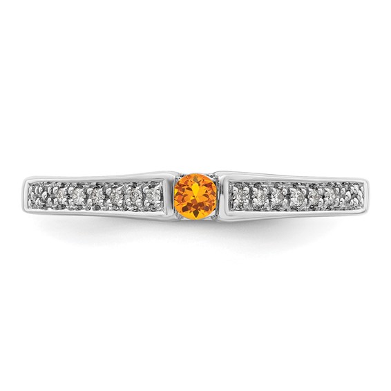 Birthstone and Diamond Mother's Ring