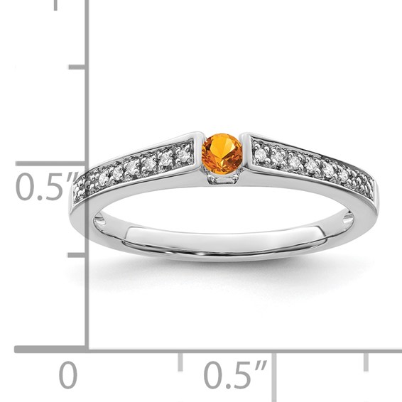Birthstone and Diamond Mother's Ring