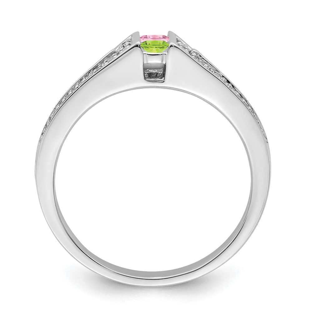 14K White Gold Family Jewelry Diamond Semi-Set Ring (XMRW37/2)