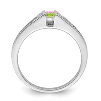14K White Gold Family Jewelry Diamond Semi-Set Ring view 3