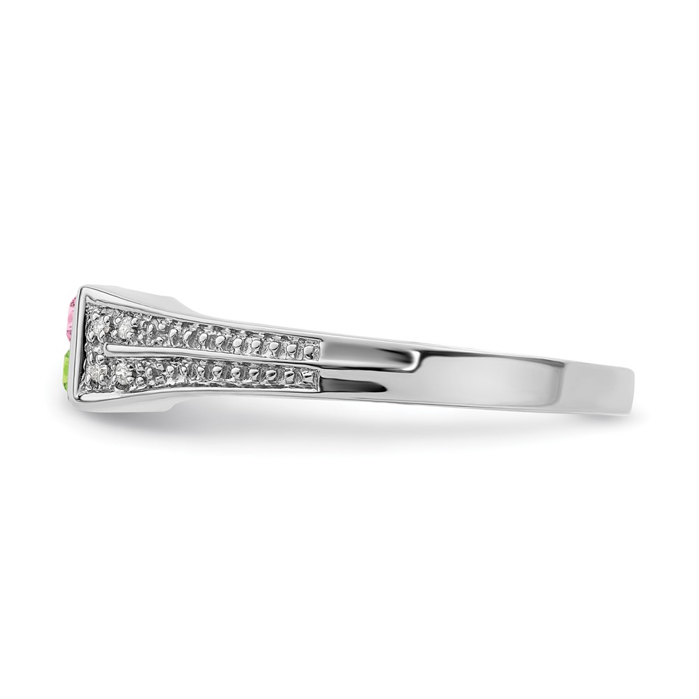 14K White Gold Family Jewelry Diamond Semi-Set Ring (XMRW37/2)