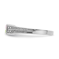 14K White Gold Family Jewelry Diamond Semi-Set Ring view 4