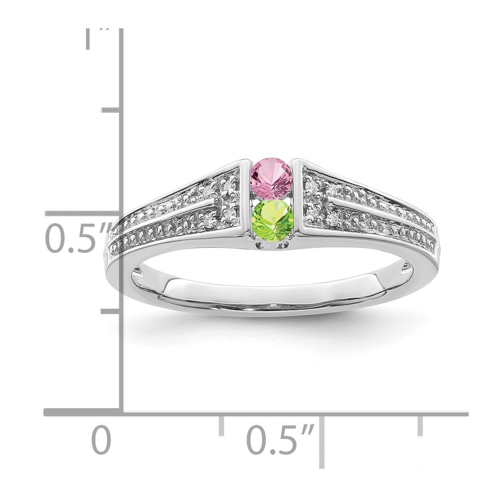 14K White Gold Family Jewelry Diamond Semi-Set Ring (XMRW37/2)