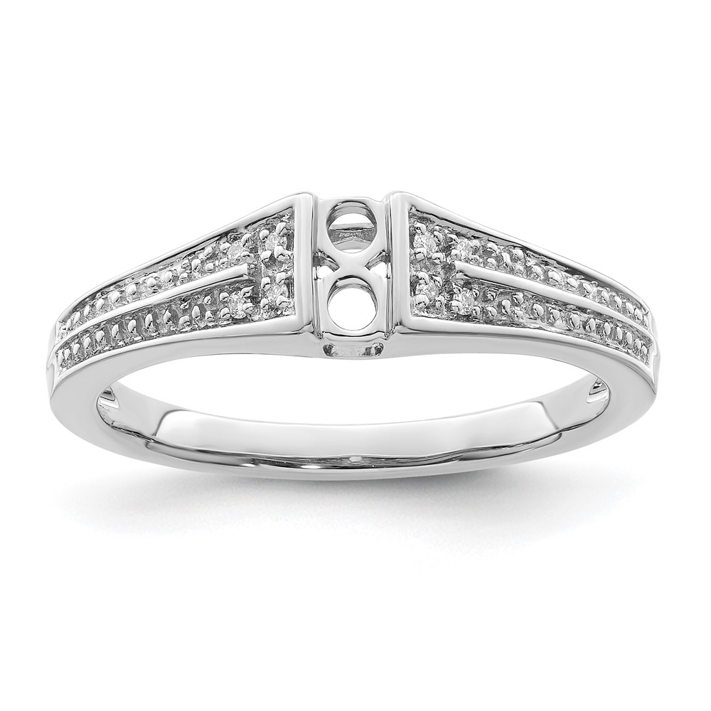 14K White Gold Family Jewelry Diamond Semi-Set Ring (XMRW37/2)