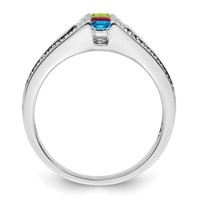 14K White Gold Family Jewelry Diamond Semi-Set Ring view 3