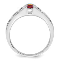 14K White Gold Family Jewelry Diamond Semi-Set Ring view 3