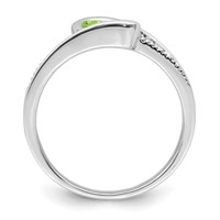 14K White Gold Family Jewelry Diamond Semi-Set Ring view 3