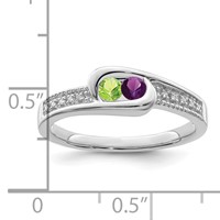 14K White Gold Family Jewelry Diamond Semi-Set Ring view 4