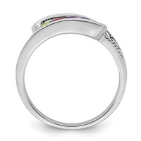 14K White Gold Family Jewelry Diamond Semi-Set Ring view 3