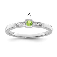 14K White Gold Family Jewelry Diamond Semi-Set Ring view 1