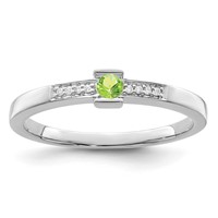 14K White Gold Family Jewelry Diamond Semi-Set Ring view 2