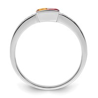 14K White Gold Family Jewelry Diamond Semi-Set Ring view 3