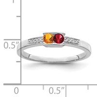14K White Gold Family Jewelry Diamond Semi-Set Ring view 4