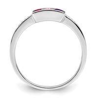 14K White Gold Family Jewelry Diamond Semi-Set Ring view 3