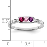 14K White Gold Family Jewelry Diamond Semi-Set Ring view 4