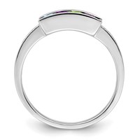 14K White Gold Family Jewelry Diamond Semi-Set Ring view 3