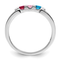14K White Gold Family Jewelry Diamond Semi-Set Ring view 3