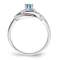 14K White Gold Family Jewelry Diamond Semi-Set Ring view 3