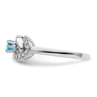14K White Gold Family Jewelry Diamond Semi-Set Ring view 4