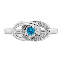 14K White Gold Family Jewelry Diamond Semi-Set Ring view 5