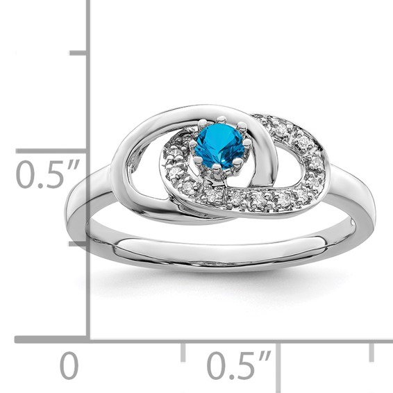 Birthstone and Diamond Mother's Ring Semi-Mount