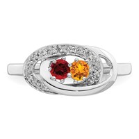 14K White Gold Family Jewelry Diamond Semi-Set Ring view 5