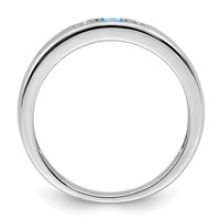 14K White Gold Family Jewelry Diamond Semi-Set Ring view 3