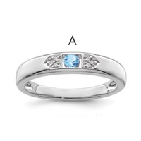 14K White Gold Family Jewelry Diamond Semi-Set Ring view 1