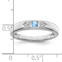 14K White Gold Family Jewelry Diamond Semi-Set Ring view 4