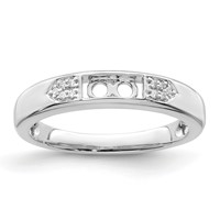 14K White Gold Family Jewelry Diamond Semi-Set Ring view 5