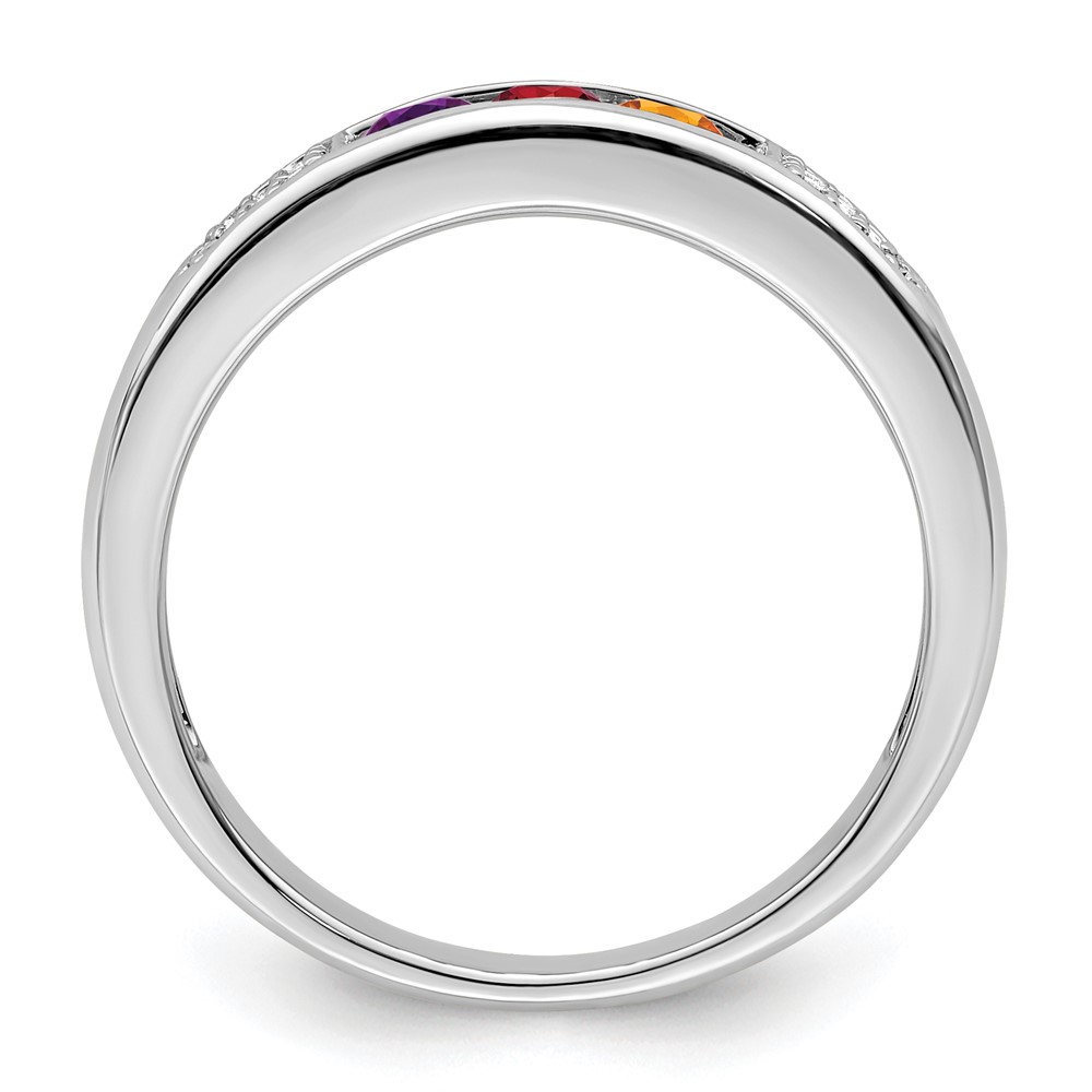 14K White Gold Family Jewelry Diamond Semi-Set Ring (XMRW48/3)