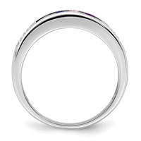 14K White Gold Family Jewelry Diamond Semi-Set Ring view 3
