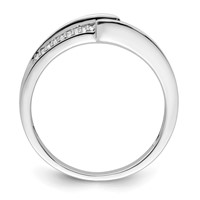14K White Gold Family Jewelry Diamond Semi-Set Ring view 3