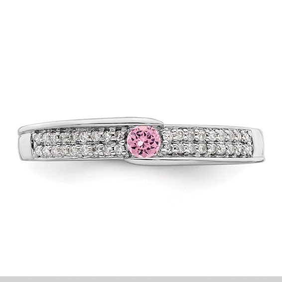 Birthstone and Diamond Mother's Ring