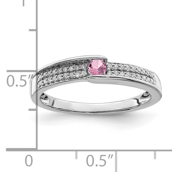 Birthstone and Diamond Mother's Ring