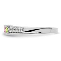 14K White Gold Family Jewelry Diamond Semi-Set Ring view 4