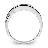 14K White Gold Family Jewelry Diamond Semi-Set Ring view 3