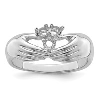 14K White Gold 3 Genuine Stone Family Ring view 5