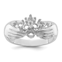 14K White Gold 6 Genuine Stone Family Ring view 5