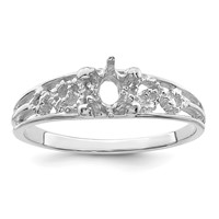 14K White Gold 1 Synthetic Stone Family Ring view 5