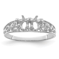 14K White Gold 2 Genuine Stone Family Ring view 5