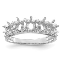14K White Gold 5 Genuine Stone Family Ring view 5